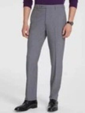 NWT Calvin Klein Jerome Slim Fit Pants in stretch wool Medium Grey 32W x 30L
